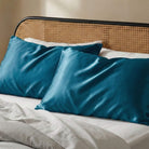 Šilkinis pagalvės užvalkalas mėlynos spalvos Milvi