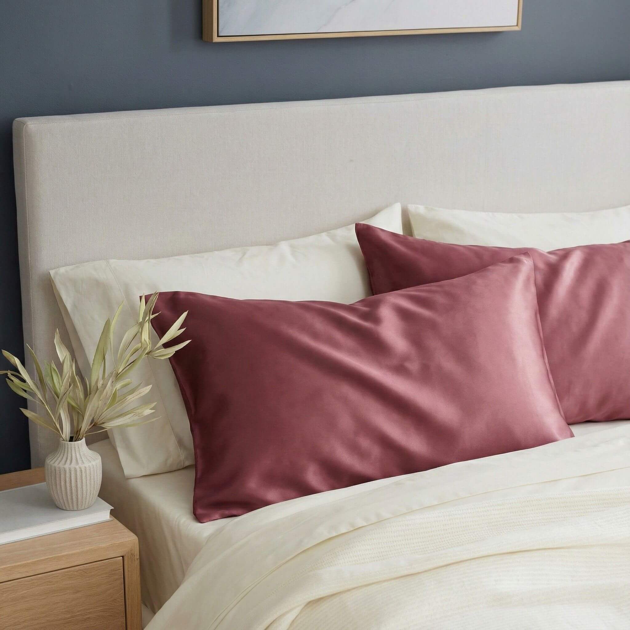 Pelenų rožinės spalvos 19 momų mulberry šilkiniai pagalvės užvalkalai – švelnus šilkas ir patogumas kokybiškam miegui – Milvi