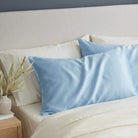 Šviesiai mėlynos spalvos 19 momų mulberry šilkiniai pagalvės užvalkalai – saugo odos ir plaukų drėgmę miegant – Milvi