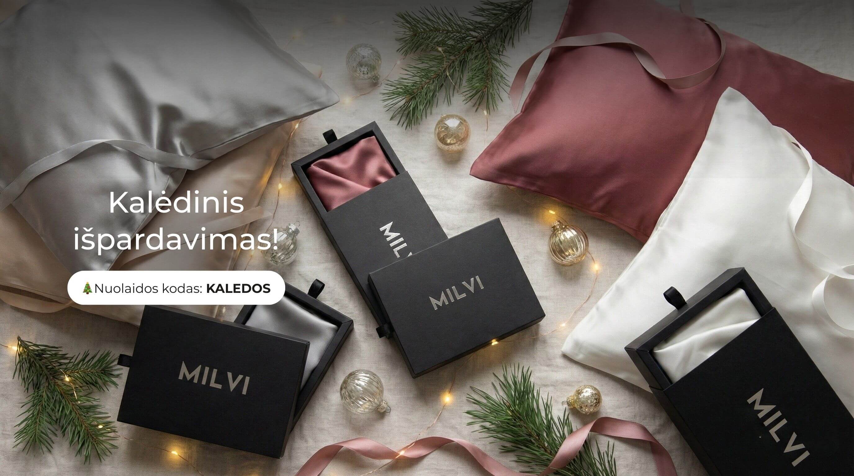 Šilkiniai pagalvių užvalkalai Kalėdų išpardavimas