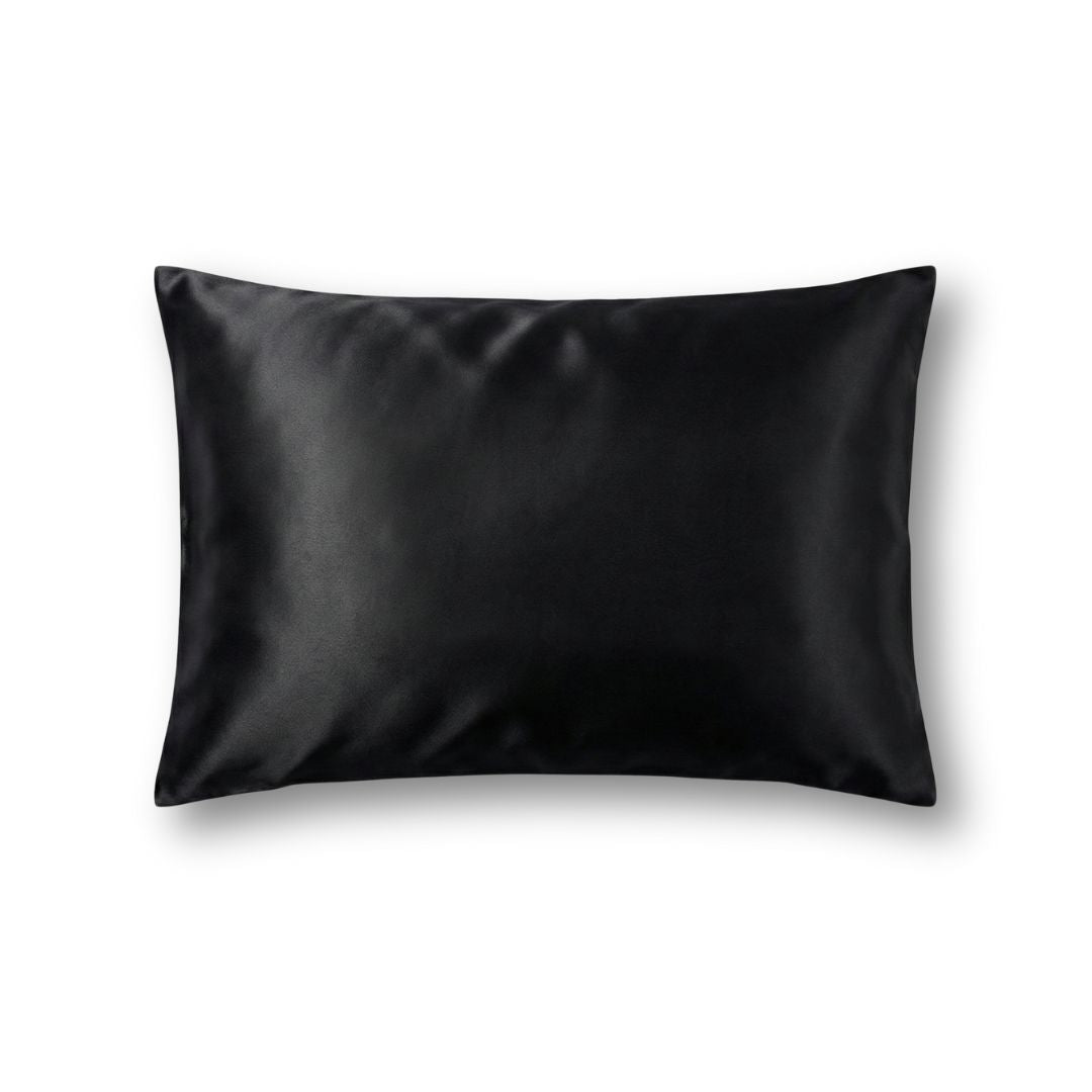 19 momų mulberry šilkinis pagalvės užvalkalas, juodos spalvos – prabangus ir švelnus odai – Milvi