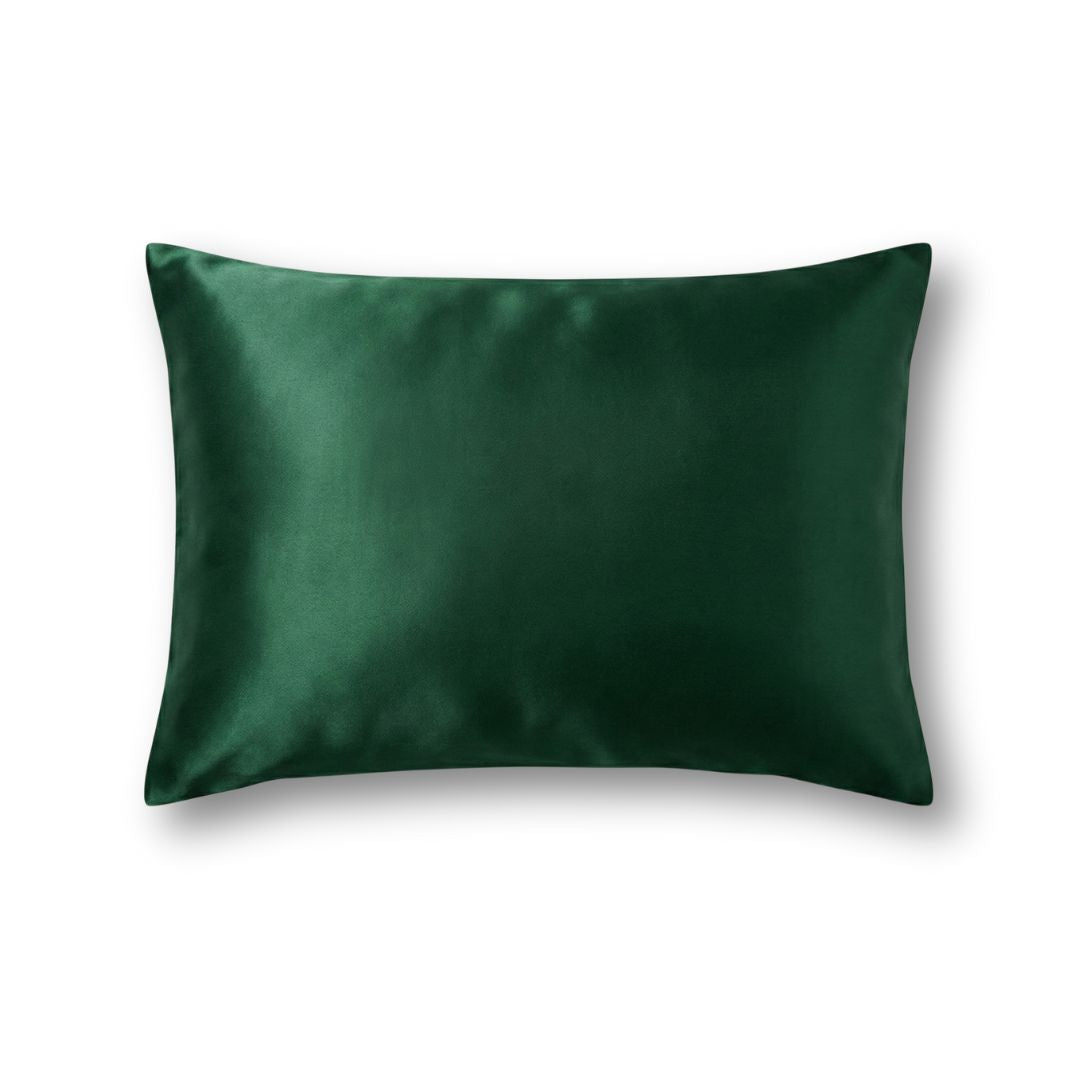 19 momų mulberry šilkinis pagalvės užvalkalas, tamsiai žalios spalvos – švelnus odai ir plaukams – Milvi